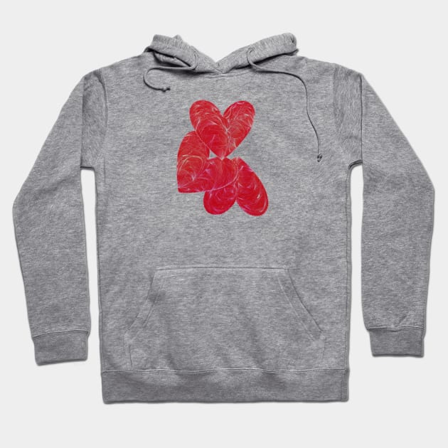 THREE HEARTS Hoodie by MAYRAREINART